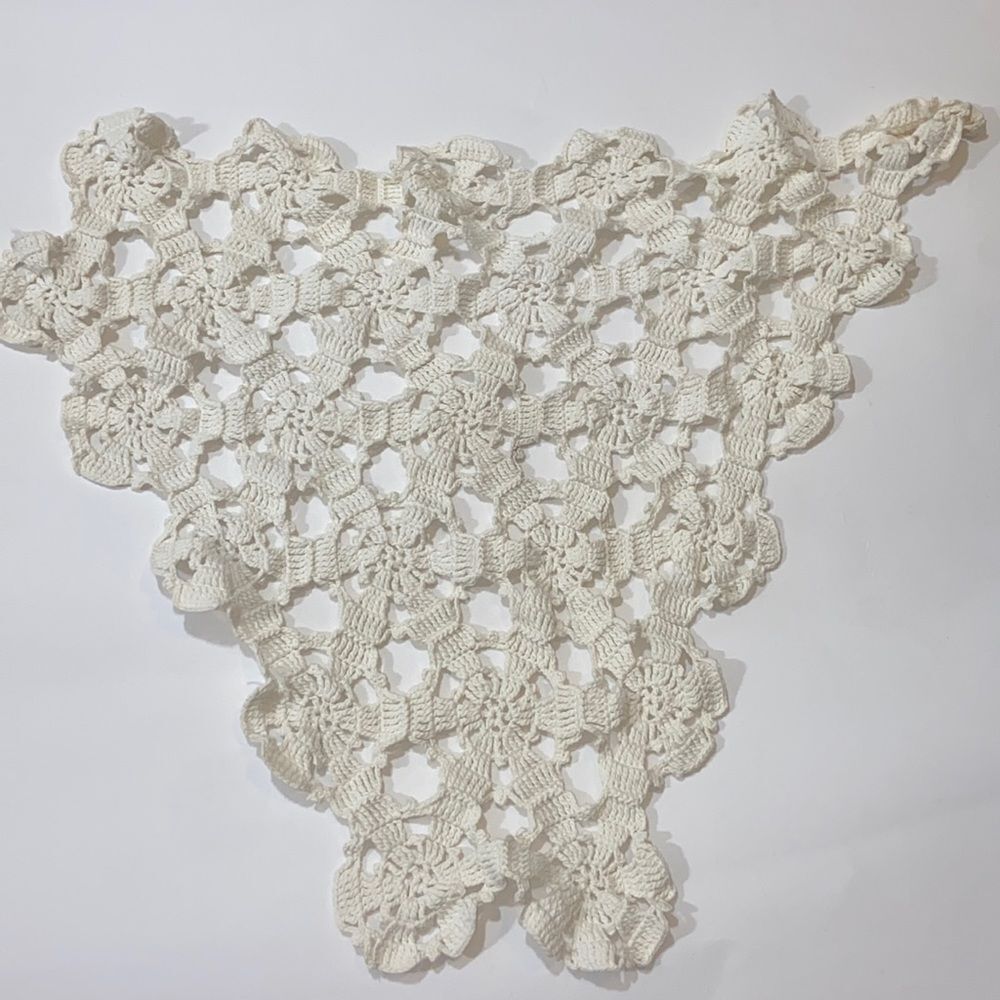 Vintage Handmade Embroidery Crocheted